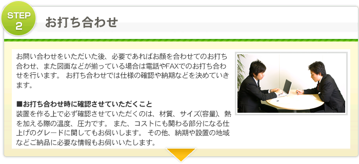 お打ち合わせ